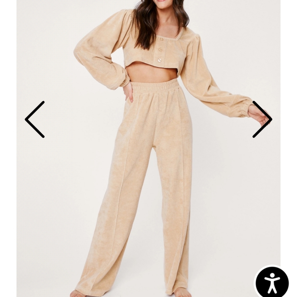 Nasty Gal towelling set - SAND
